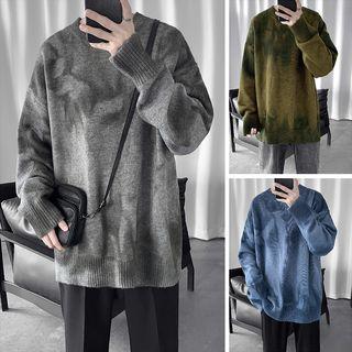 Tie-dye Round-neck Oversize Sweater