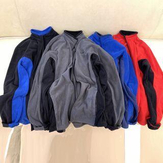 Color Block Zip-up Mock-neck Jacket