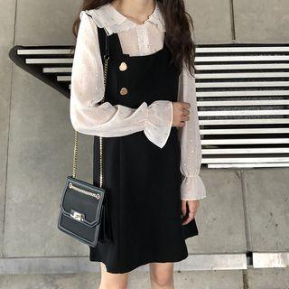 Bell-sleeve Blouse / Slim-fit Jumper Dress