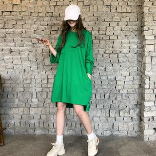 Dip-back Boxy-fit T-shirt Dress