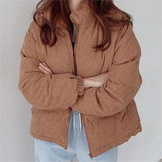Zipped Padded Corduroy Jacket