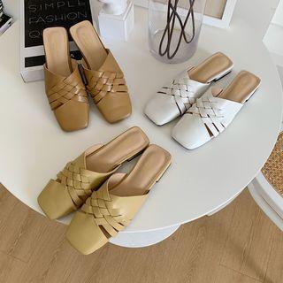 Plain Square-toe Mules