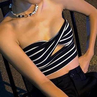 Striped Twist Tube Top