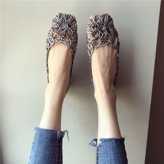 Cutout Floral Detail Flats