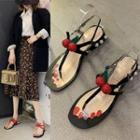 Low-heel Fruit Accent Sandals