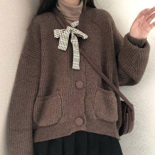 Plain Cardigan / Turtleneck T-shirt