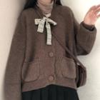 Plain Cardigan / Turtleneck T-shirt