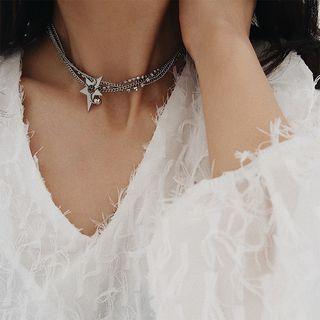 Layered Star Choker As Shown In Figure - One Size