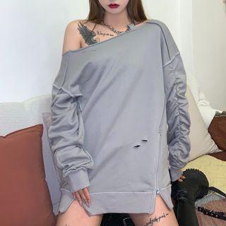 One-shoulder Sweatshirt