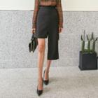 Cutout Asymmetric H-line Skirt