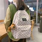 Checkered Backpack / Bag Charm / Set
