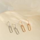 Rhinestone Alloy Oval Dangle Earring