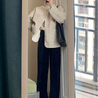 Button-up Jacket / Straight Leg Pants