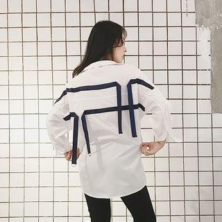 Loose-fit Irregular Long-sleeve Shirt