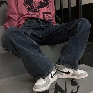 Asymmetrical Wide Leg Jeans