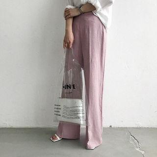 Wide-leg Linen Blend Dress Pants