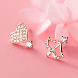 Mismatch Rhinestone Ear Stud