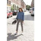 Round-neck Plain T-shirt Blue - One Size