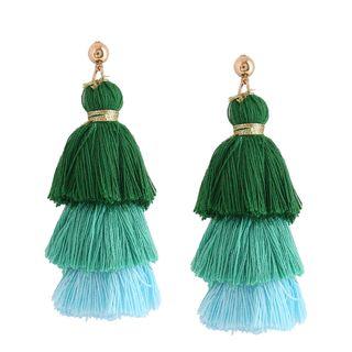 Gradient Tasseled Earrings