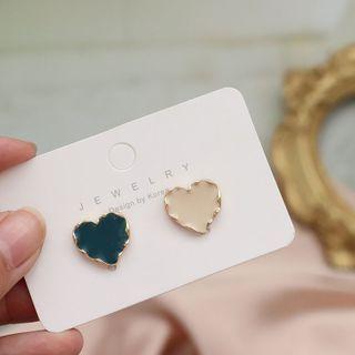 Heart Dangle Earring 1 Pair - Blue & White - One Size