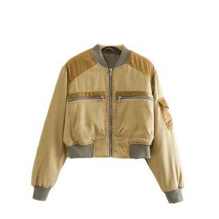 Long-sleeve Panel Cropped Jacket