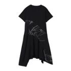 Irregular Hem Midi A-line Dress