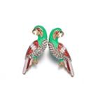 Alloy Rhinestone Parrot Earring 1 Pair - As Shown In Figure - One Size