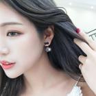Rhinestone Bow Faux Crystal Swing Earring