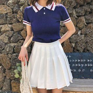 Polo Shirt / Pleated Skirt