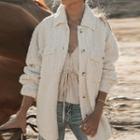 Long Sleeve Collar Furry Coat
