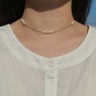 Freshwater Pearl Necklace 1 Pc - Gold - One Size