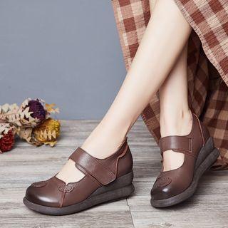 Genuine Leather Velcro Shoes