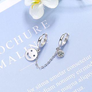 Rhinestone Huggie Earring 1 Pc - Rhinestone Huggie Earring - One Size