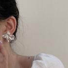 Irregular Alloy Earring 1 Pair - 925 Silver Earrings - Silver - One Size