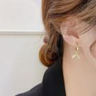 Mermaid Rhinestone Alloy Dangle Earring 1 Pair - Gold - One Size