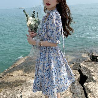 Long-sleeve Floral A-line Dress (various Designs)