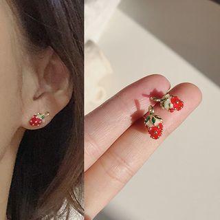 Strawberry Dangle Earring Red - One Size