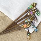 Faux Crystal Branches Wooden Hair Stick