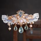 Feather Acetate Freshwater Pearl Hair Clip (various Designs)