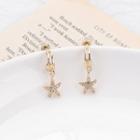 Rhinestone Starfish Dangle Earring 1 Pair - As Shown In Figure - One Size