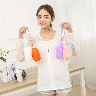 Plain Sheer Hooded Light Jacket