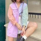 Corduroy Color Block Shirt