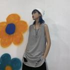 Ripped Tank Top Gray - One Size