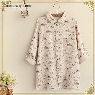 Print Linen Shirt