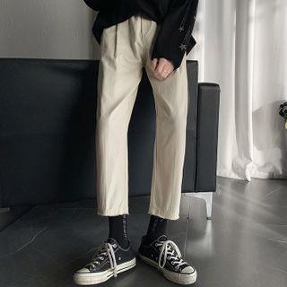 Frayed Straight-fit Pants