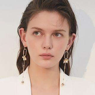 Alloy Faux Pearl Dangle Earring 1 Pair - 925 Silver - One Size
