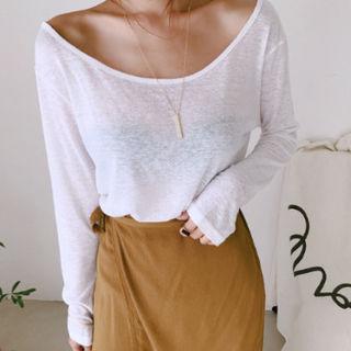 Off-shoulder Cutout-back Top