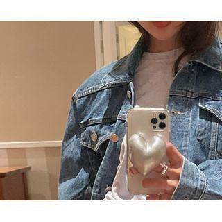 Metallic-button Denim Jacket One Size