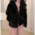 Hooded Faux-fur Jacket One Size