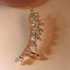 Rhinestone Feather Stud Earring